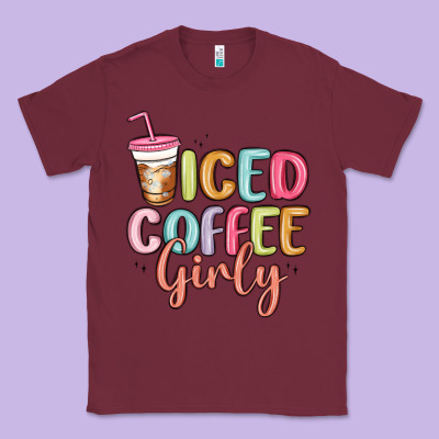 Iced Coffee Girly Classic Tee Designed By Maliassmallbusiness