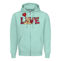 Seafoam valentine's day tedybear love Zipper Hoodie - RanaPortraitStore