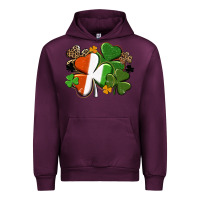 Mauve Wine Irish flag shamrock St. Patricks Day Urban Hoodie - FaDigitalArtStudio