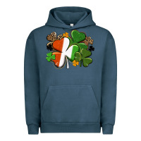 Pigment Midnight Navy Irish flag shamrock St. Patricks Day Urban Hoodie - FaDigitalArtStudio
