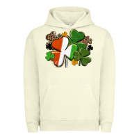 Pigment Pistachio Irish flag shamrock St. Patricks Day Urban Hoodie - FaDigitalArtStudio