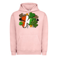 Pigment Salmon Irish flag shamrock St. Patricks Day Urban Hoodie - FaDigitalArtStudio