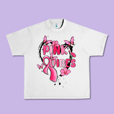 Pink Vibes Urban Heavy Tee Designed By Maliassmallbusiness
