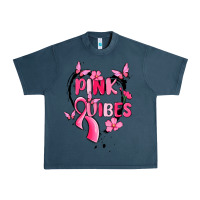 Midnight Navy pink vibes Urban Heavy Tee - MaliasSmallBusiness