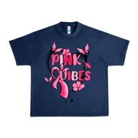 Navy pink vibes Urban Heavy Tee - MaliasSmallBusiness
