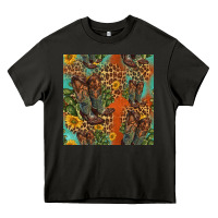 Asphalt western boots and sunflowers seamless pattern Heavy Core Tee - HRA Design Shop