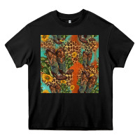 Black western boots and sunflowers seamless pattern Heavy Core Tee - HRA Design Shop