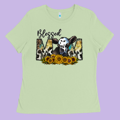 Blessed Ladies Tee Designed By Cowhidedigitalart
