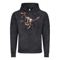 Vintage Black Deinonychus Vintage Hoodie - LillyAllenDesigns