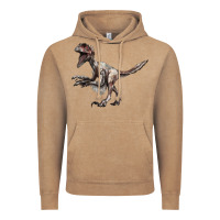 Vintage Coffee Deinonychus Vintage Hoodie - LillyAllenDesigns
