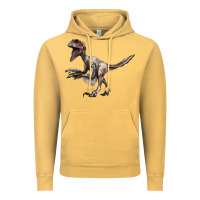 Vintage Mustard Deinonychus Vintage Hoodie - LillyAllenDesigns