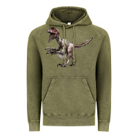 Vintage Olive Deinonychus Vintage Hoodie - LillyAllenDesigns