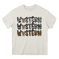 Cream western western western Heavy Core Tee - CowhideDigitalArt