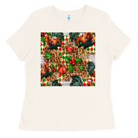 Bone christmas leopard chicken Ladies Tee - FaDigitalArtStudio