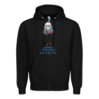 Black Bernie it's Cold Outside Zipper Hoodie - Bettercallsaul