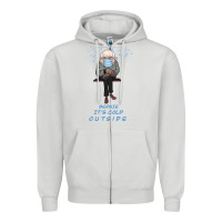 Dove Grey Bernie it's Cold Outside Zipper Hoodie - Bettercallsaul