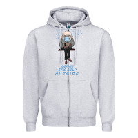 Heather Grey Bernie it's Cold Outside Zipper Hoodie - Bettercallsaul