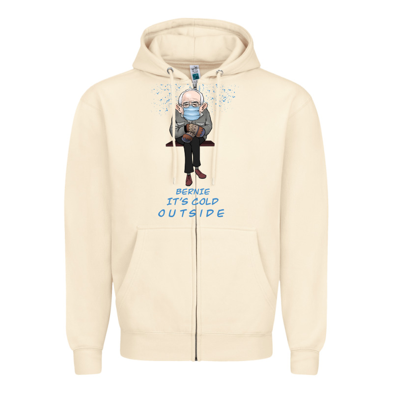 Bernie It's Cold Outside Zipper Hoodie by Bettercallsaul | Teevron