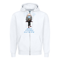White Bernie it's Cold Outside Zipper Hoodie - Bettercallsaul