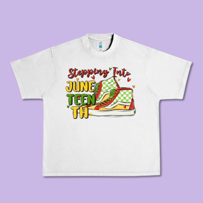 Stepping Into Juneteenth Urban Heavy Tee Designed By Maliassmallbusiness