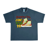 Midnight Navy stepping into juneteenth Urban Heavy Tee - MaliasSmallBusiness