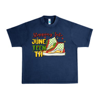 Navy stepping into juneteenth Urban Heavy Tee - MaliasSmallBusiness