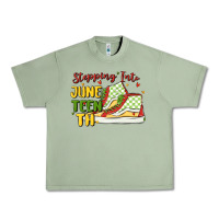 Oil Green stepping into juneteenth Urban Heavy Tee - MaliasSmallBusiness