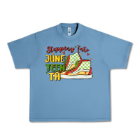 Pebble Blue stepping into juneteenth Urban Heavy Tee - MaliasSmallBusiness