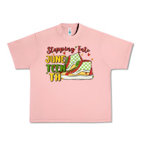 Salmon stepping into juneteenth Urban Heavy Tee - MaliasSmallBusiness
