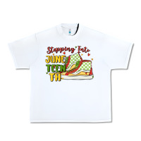White stepping into juneteenth Urban Heavy Tee - MaliasSmallBusiness