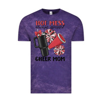 Cloud Purple hot mess always stressed cheer mom Vintage Tee - MaliasSmallBusiness