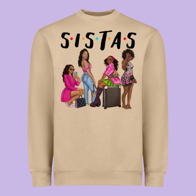 Sista Sisters Afro Black Women Heavyweight Sweatshirt Designed By Nancycooperartshop