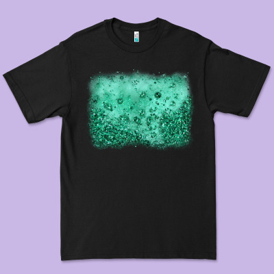 Green Glitter Background Premium Tee Designed By Jahusdesignshop