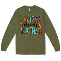 Army Green wife mom teacher Long Sleeve Tee - NancyCooperArtShop