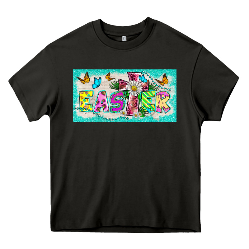 Easter Cross License Plate Template Heavy Core Tee by BarkalooDesign | Teevron