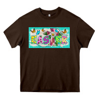 Chocolate Brown easter cross license plate template Heavy Core Tee - BarkalooDesign
