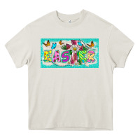 Cream easter cross license plate template Heavy Core Tee - BarkalooDesign