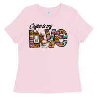 Bubblegum Pink coffee İs mt love Ladies Tee - CowhideDigitalArt