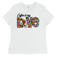 White coffee İs mt love Ladies Tee - CowhideDigitalArt