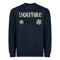 Navy you are enough Heavyweight Sweatshirt - MaliasSmallBusiness