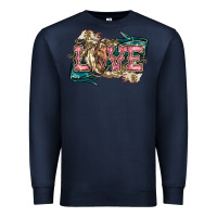 Navy Love Horse Premium Sweatshirt - HowdyJamesFarm