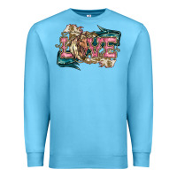 Ocean Blue Love Horse Premium Sweatshirt - HowdyJamesFarm
