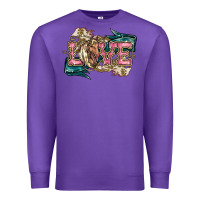 Purple Love Horse Premium Sweatshirt - HowdyJamesFarm