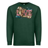 Sports Green Love Horse Premium Sweatshirt - HowdyJamesFarm