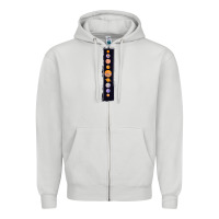Dove Grey Planets Colour Zipper Hoodie - Bettercallsaul