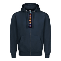 Navy Planets Colour Zipper Hoodie - Bettercallsaul