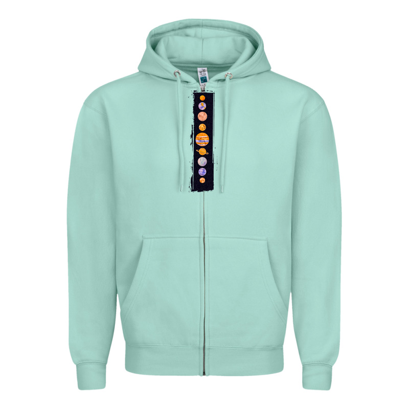 Planets Colour Zipper Hoodie by Bettercallsaul | Teevron