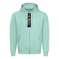 Seafoam Planets Colour Zipper Hoodie - Bettercallsaul