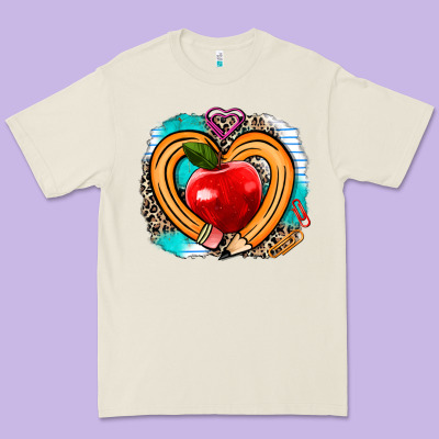 Teacher Heart Pen Premium Tee Designed By Adodesignshop