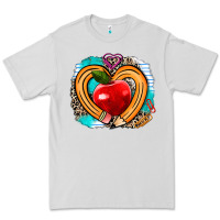 Dove Grey teacher heart pen Premium Tee - AdoDesignShop